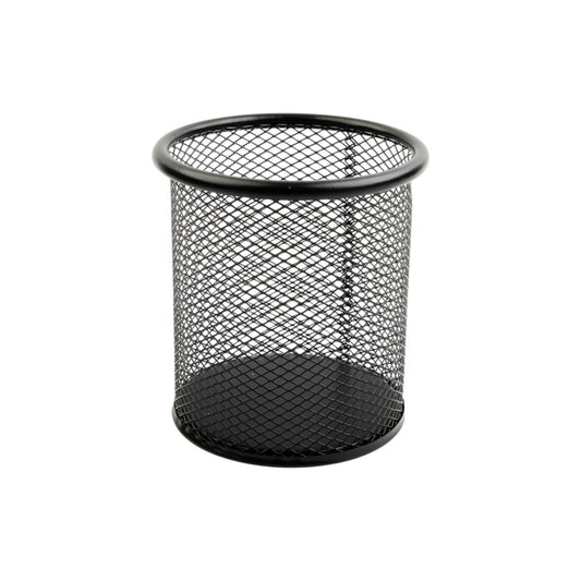 Simba Round Mesh Metal Pen Holder Black