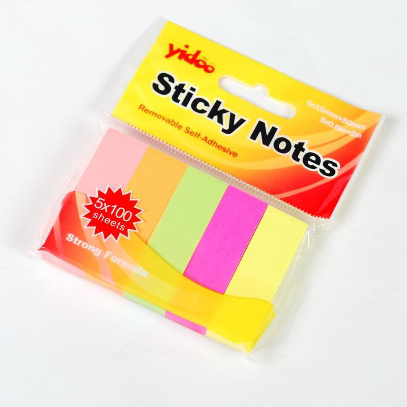 Sticky Note Five Colors 50x15 mm 100 Sheets Each Color