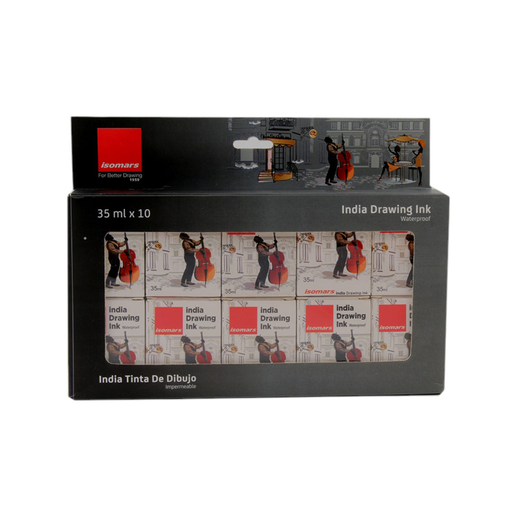 Set ink Water Resistant 10 Color 35ml Isomars