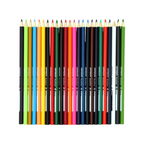 Wooden pencils, 24 color, with metal box + Sharpener, Keyroad KR972229