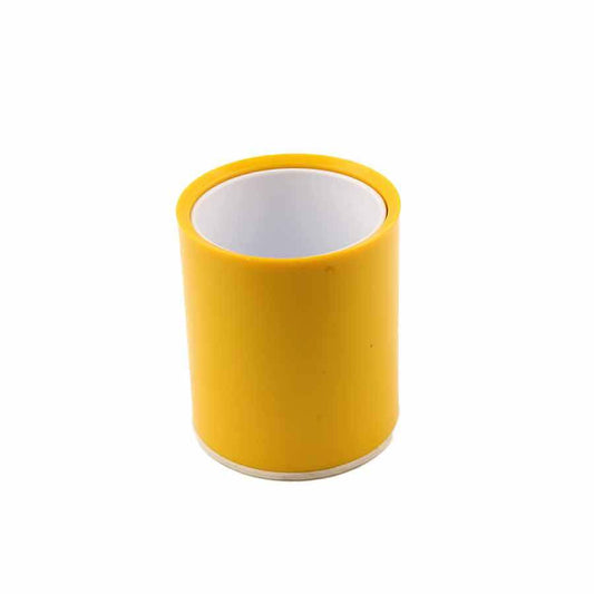 Round Plastic Pen Holder, yellow