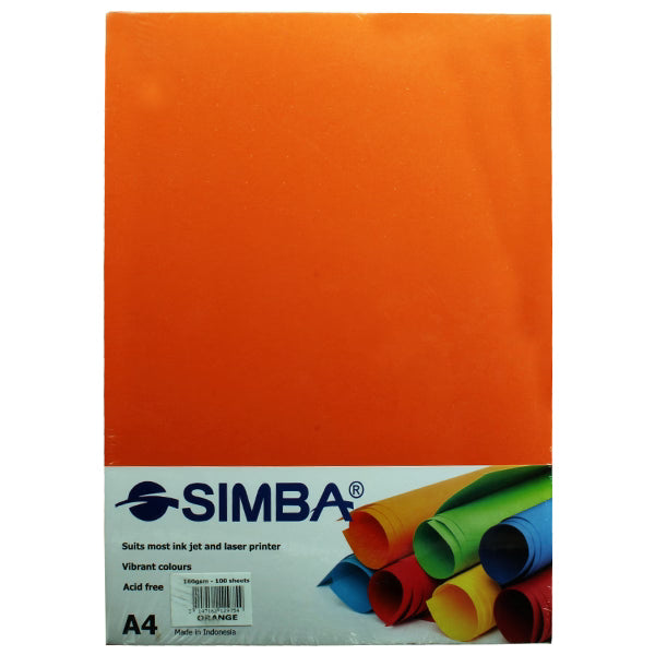 Simba Copy Paper Pack 160gsm 100 Sheets 4A.