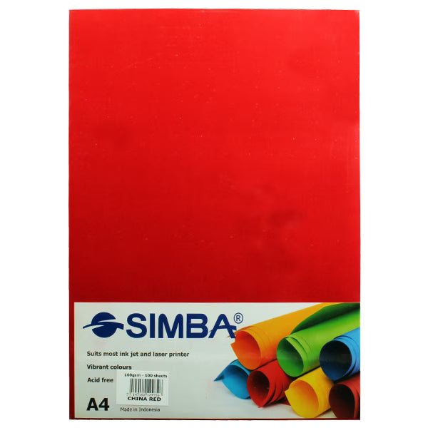 Simba Copy Paper Pack 160gsm 100 Sheets 4A