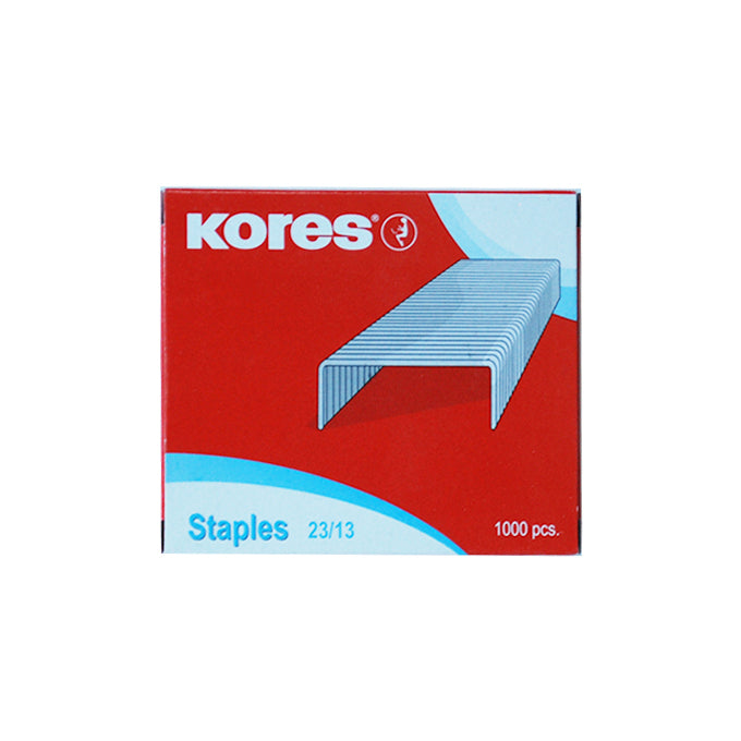 Stapler staples - Stainless Steel 23/13 Red box 1000 Staples Kores Model 43114