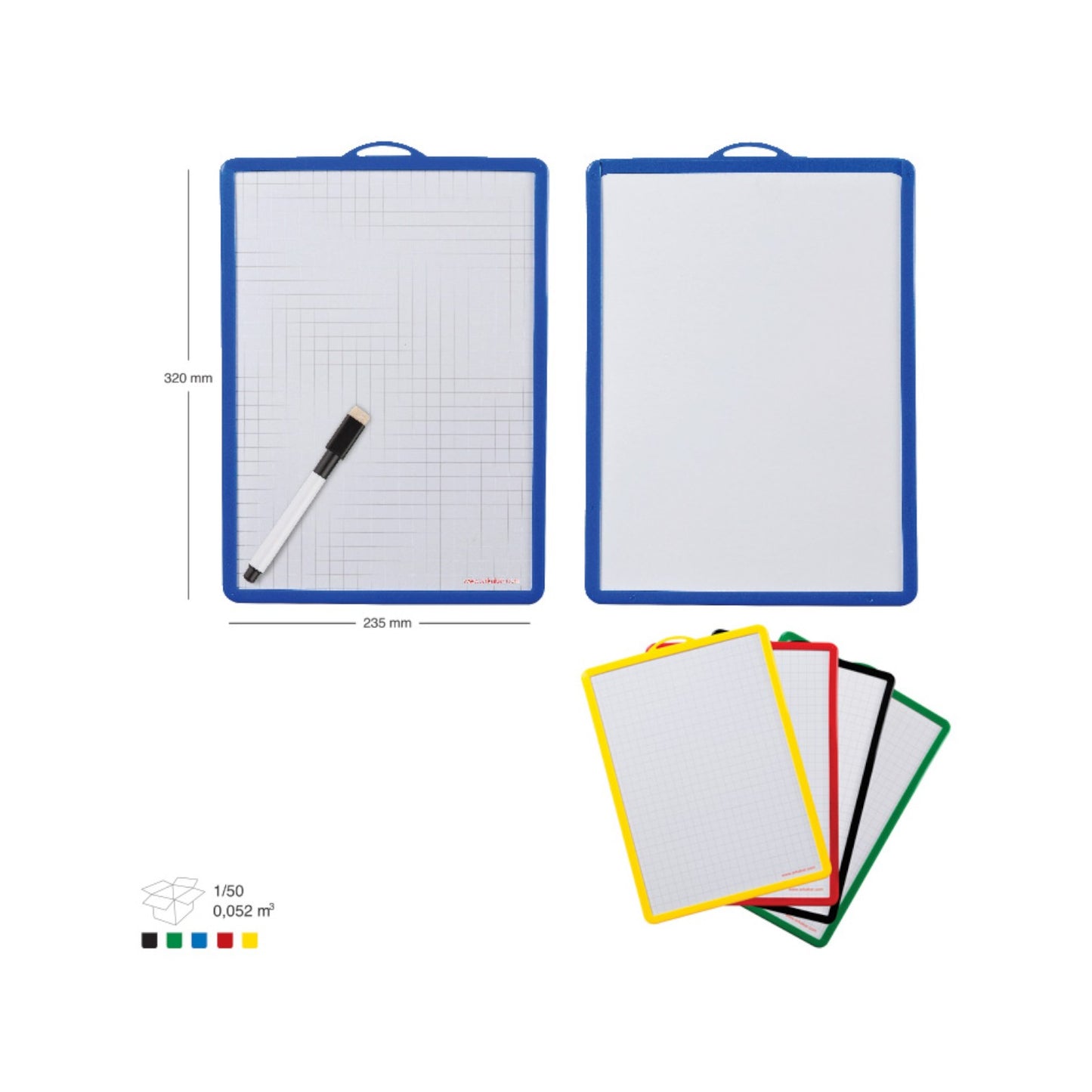 Plastic kids board, + Pen 23.5 x 32.3 cm 150 gm