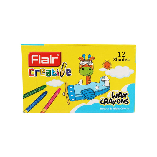 Wax Crayons Pack 12 Color 57 ml - Flair FA8001