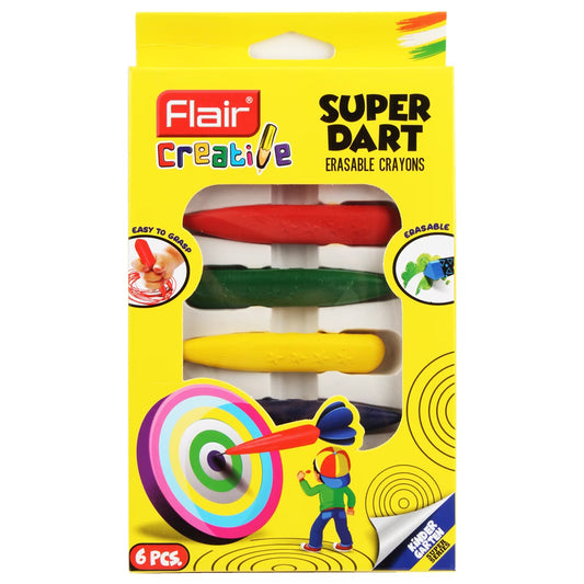 , Flair  A box of erasable crayons, 6 colors, 82 mlFA8037