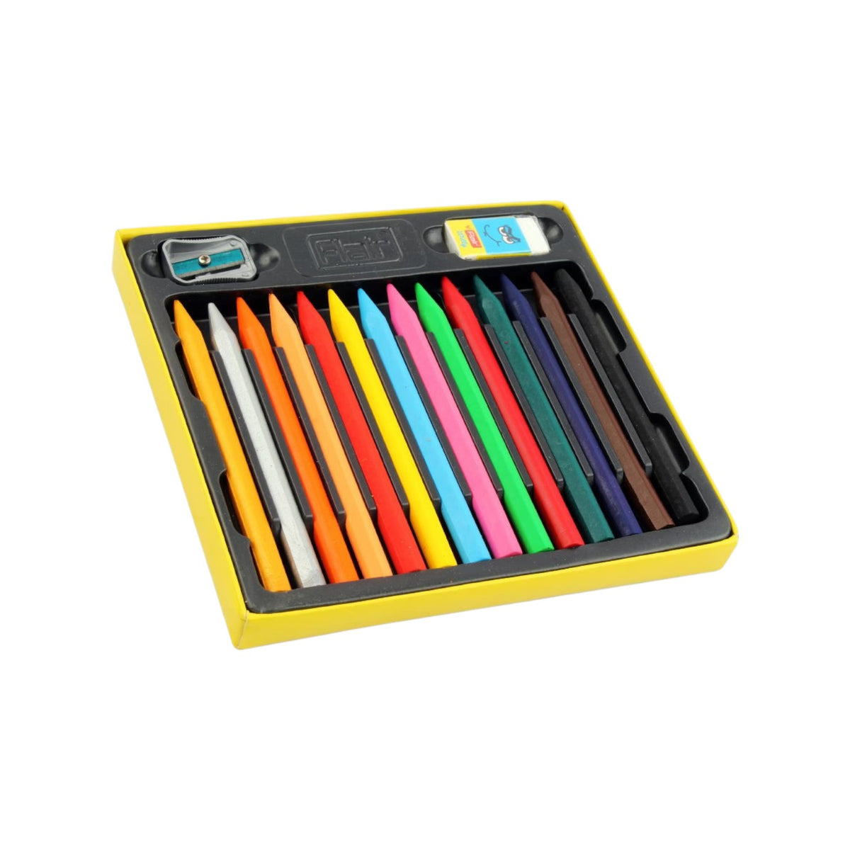 Erasable Crayons Box 14 Colors 110ml + Sharpener + Eraser - Flair FA8030