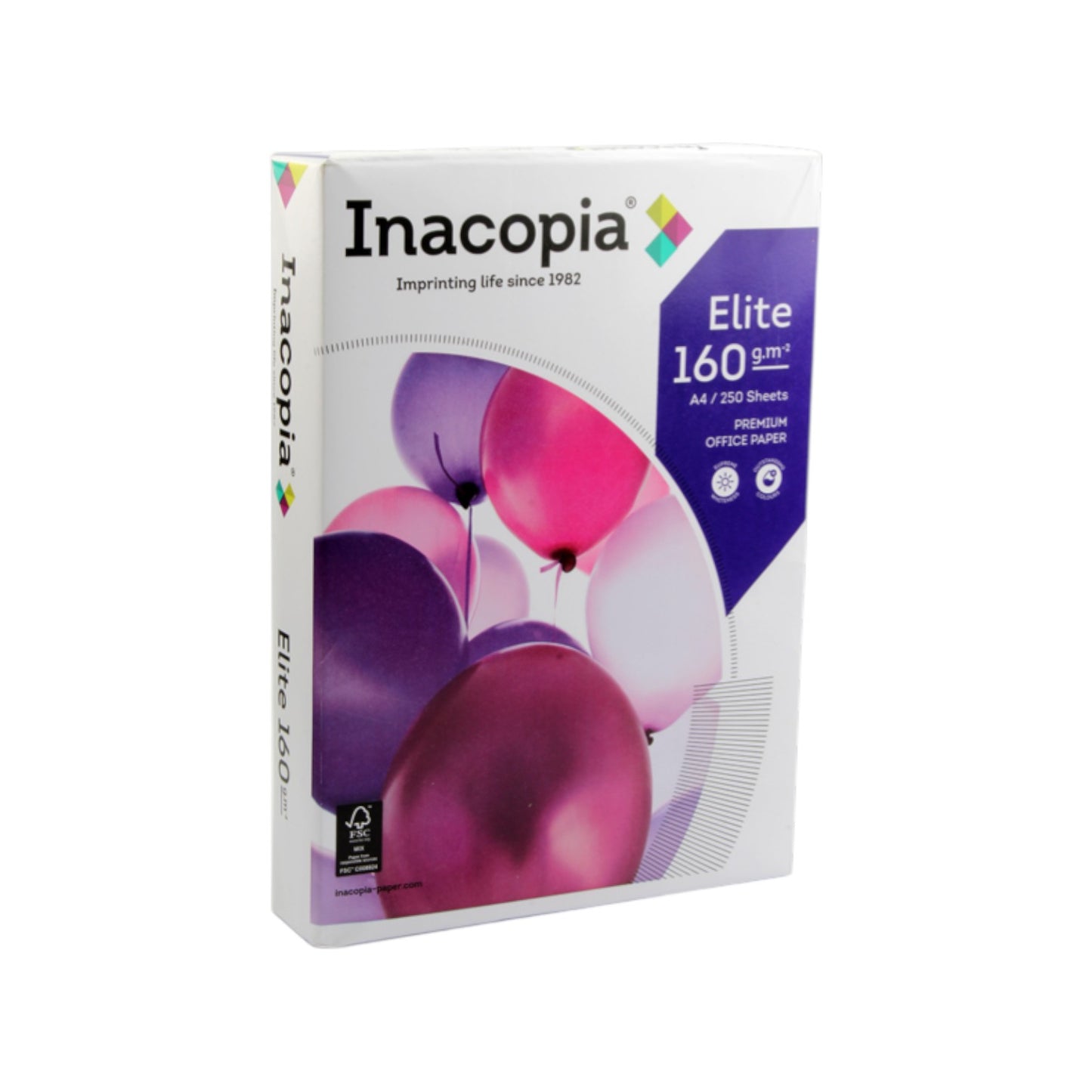 Pack 250 Sheets A4 160g Copy Paper - Inacopia Elite
