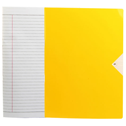 Italian Lined Stapled Notebook Yellow 60 Sheets A4 - BE