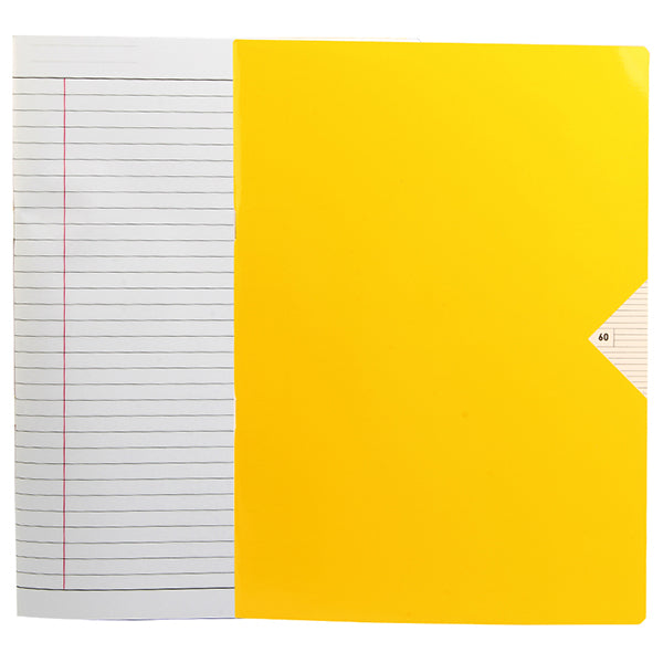 Italian Lined Stapled Notebook Yellow 40 Sheets A4 - BE