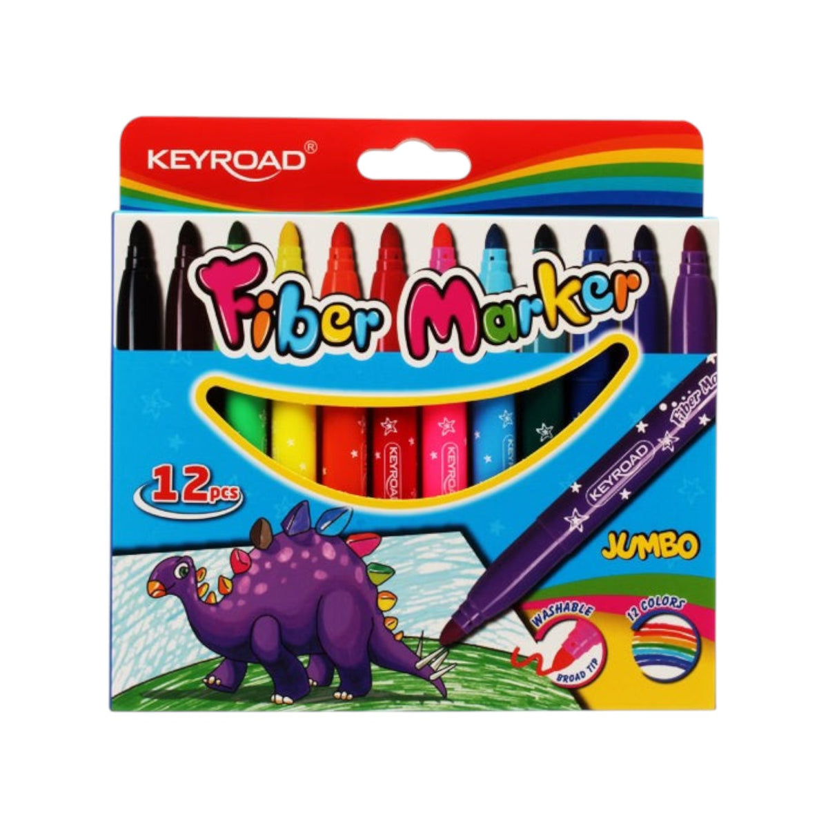 Marker colors, 12 colors jumbo, washable keyroad Model KR971413