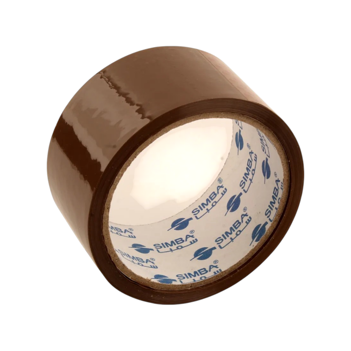 Elite Stationery House Simba brown transparent packing tape roll, 48mm wide, 40 microns thick for secure box sealing.