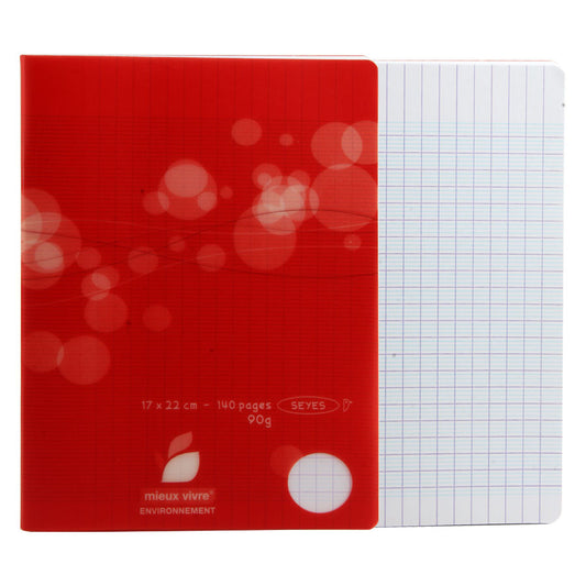 Wire-bound notebook Clear pp, 70- French paper, 22 x 17cm Auchan