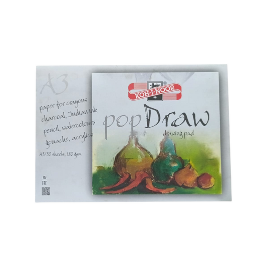 White Sketchbook for Artists - Koh-I-Noor - 180 gsm Pad - 30 Sheets A3