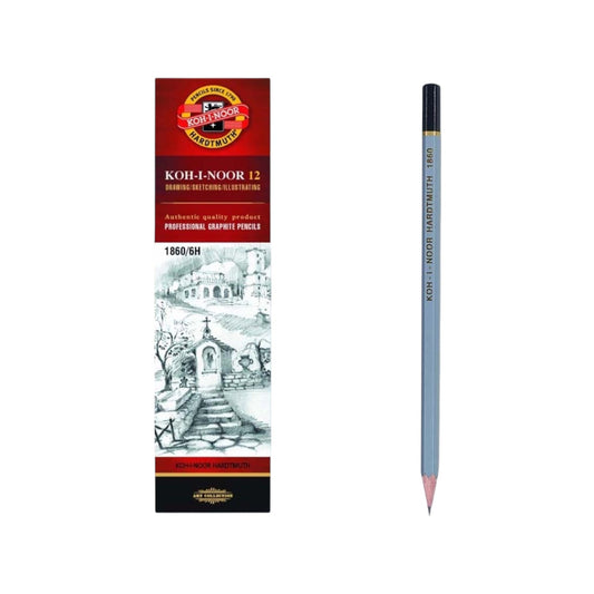 Koh-I-Noor Pencil Wood 2B Grades Hexagonal - Model 1860 - 1 Pencil