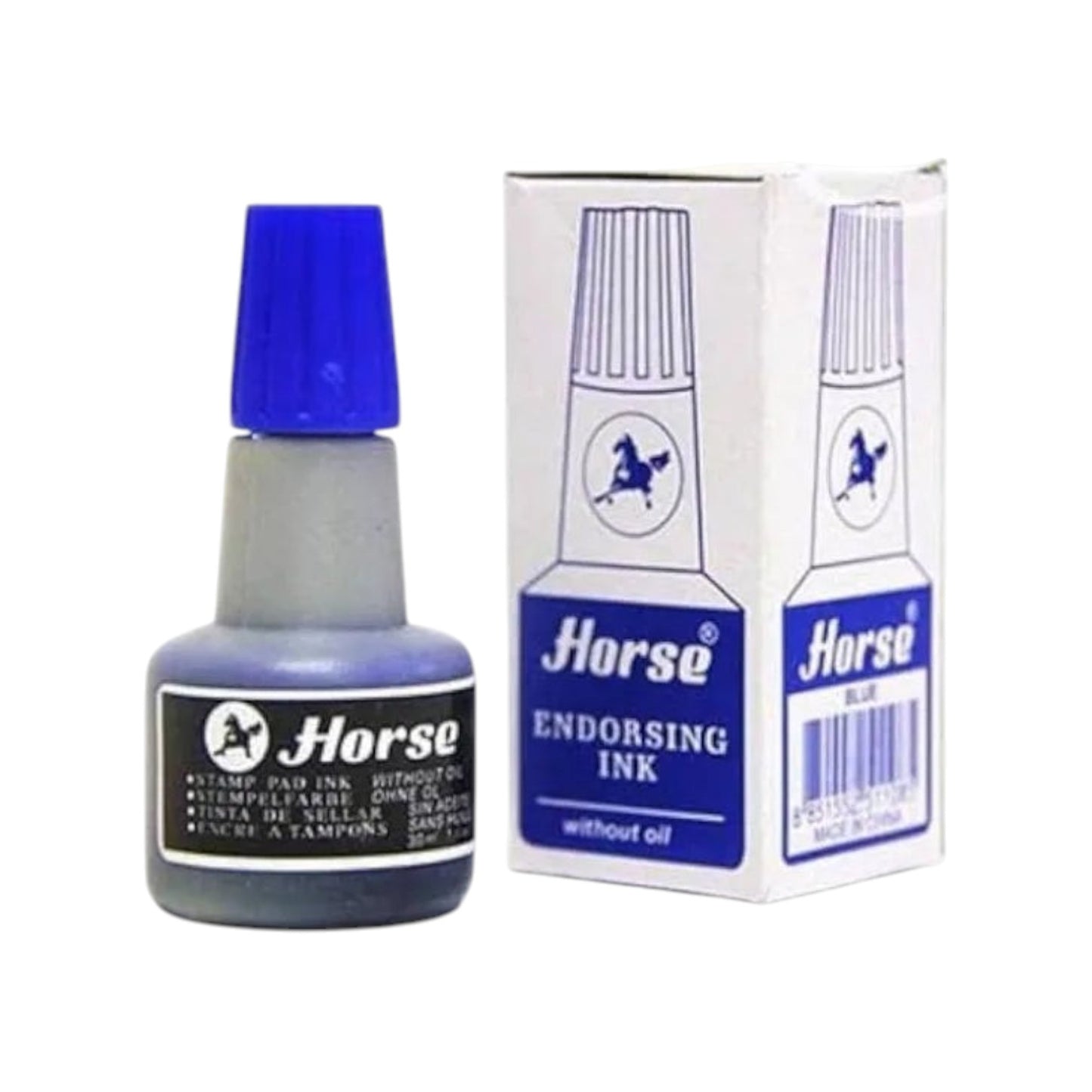 Black & Blue Stamping Ink - Horse