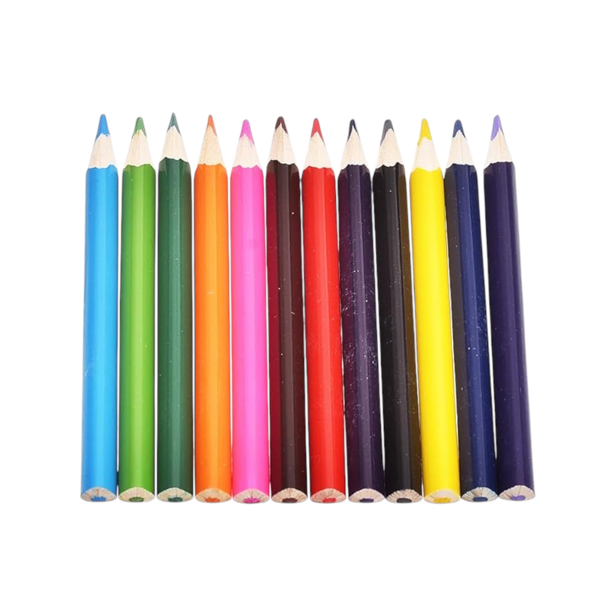 Wooden pencils, 12 colors, short medical triangle keyroad, Model KR971285
