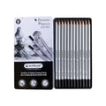 Acmeliae Hexagonal Pencil Set – 12 - 16 Pencils in Tin Box – Grades 2H to 8B
