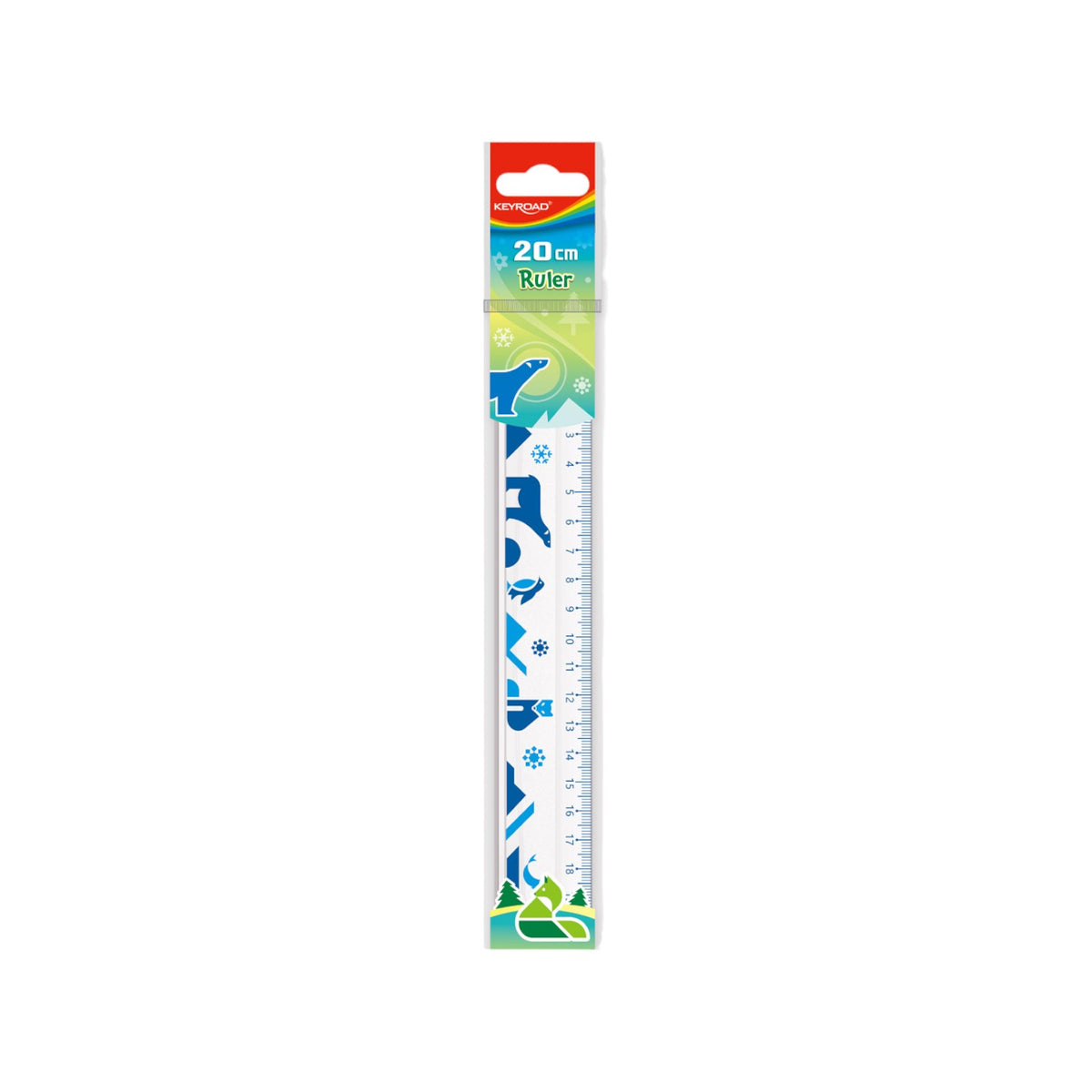 Keyroad Plastic Ruler - 20cm Printed Designs - Model KR972439