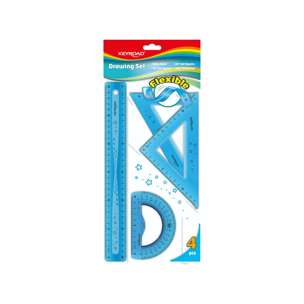 Flexible colored geometry set 4 pieces – Keyroad