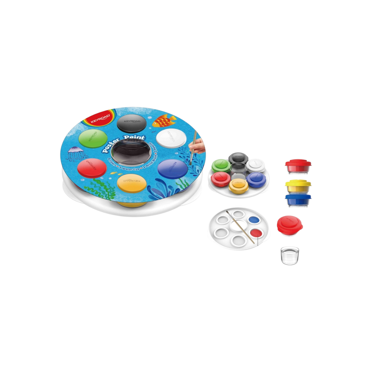 Poster colors set, 6 colors, 25ml, Keyroad KR971823