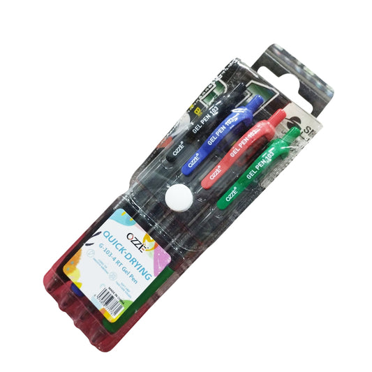 OZZIE Fast-Drying Gel Pen 0.7 mm – Set of 4 Pieces