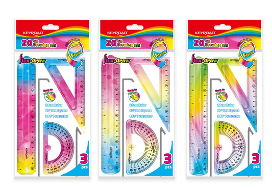 Flexible colored geometry set 3 pieces – Keyroad