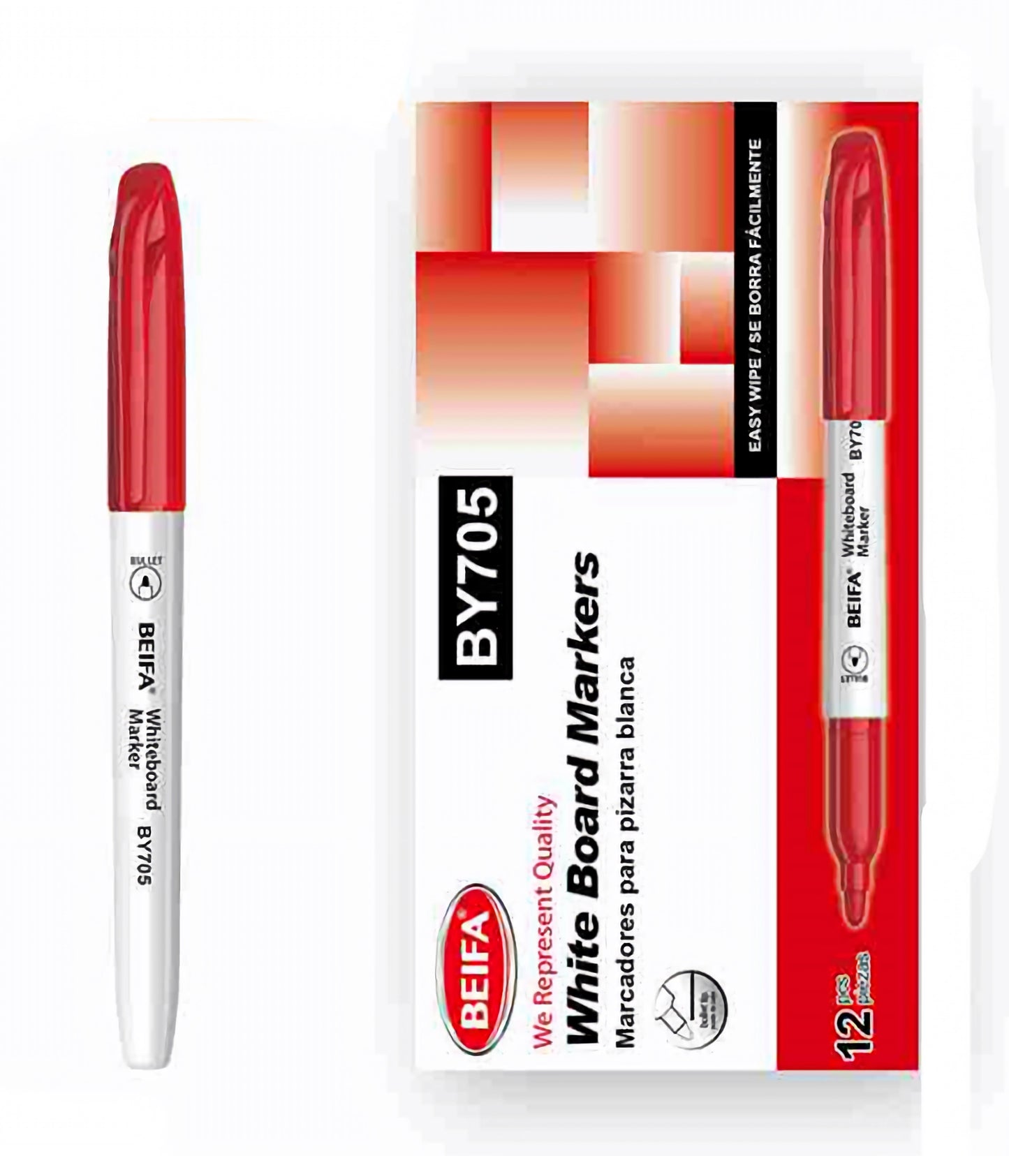 Whiteboard Pen, Beifa Round Tip  - 1 Pen