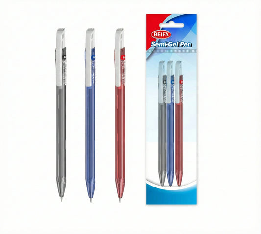 Beifa Semi Gel Pen 0.5  TB606-AS01 - 3 Pens