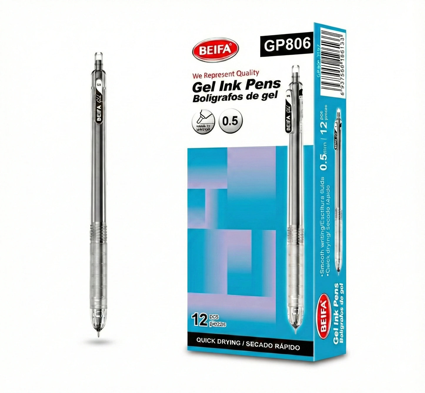 Beifa Fast Dry Gel Pen 0.5mm Model GP806-03B7 - 1 Pen
