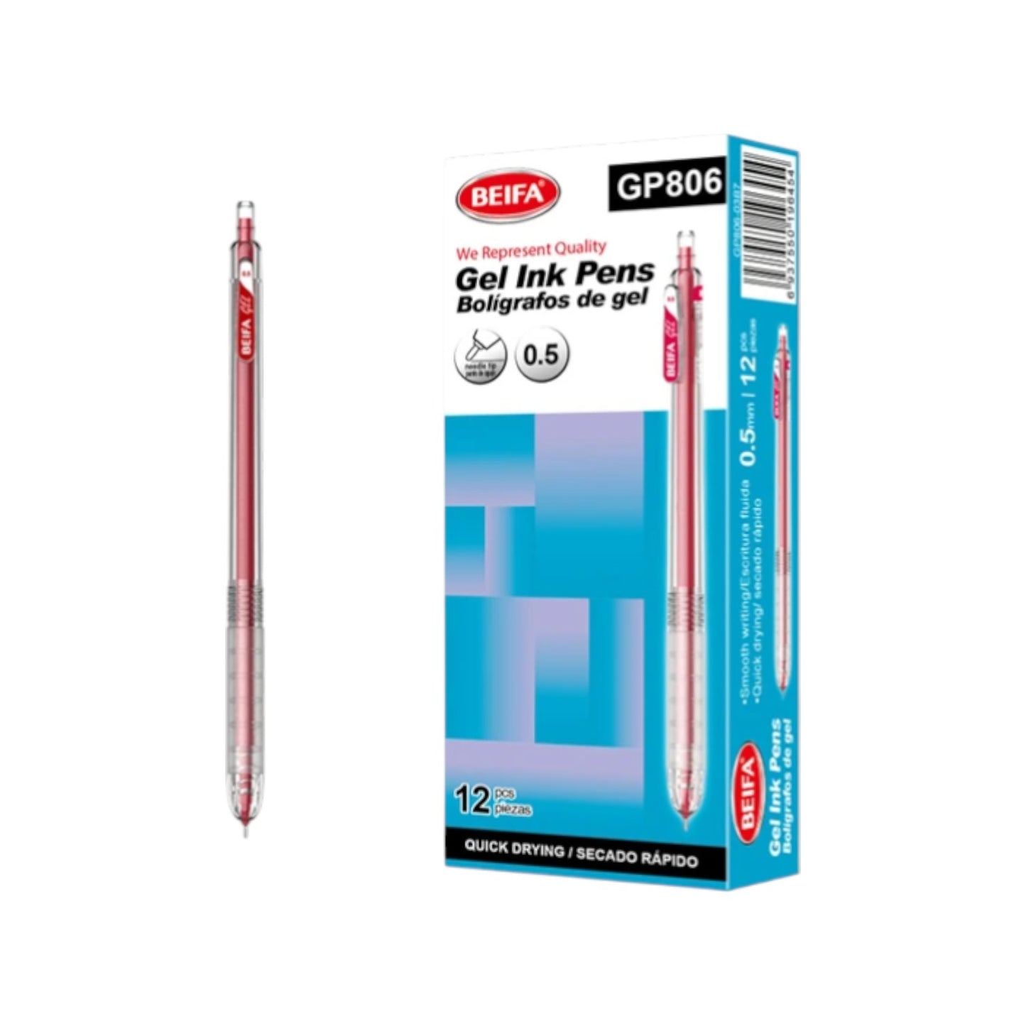 Beifa Fast Dry Gel Pen 0.5mm Model GP806-03B7 - 1 Pen