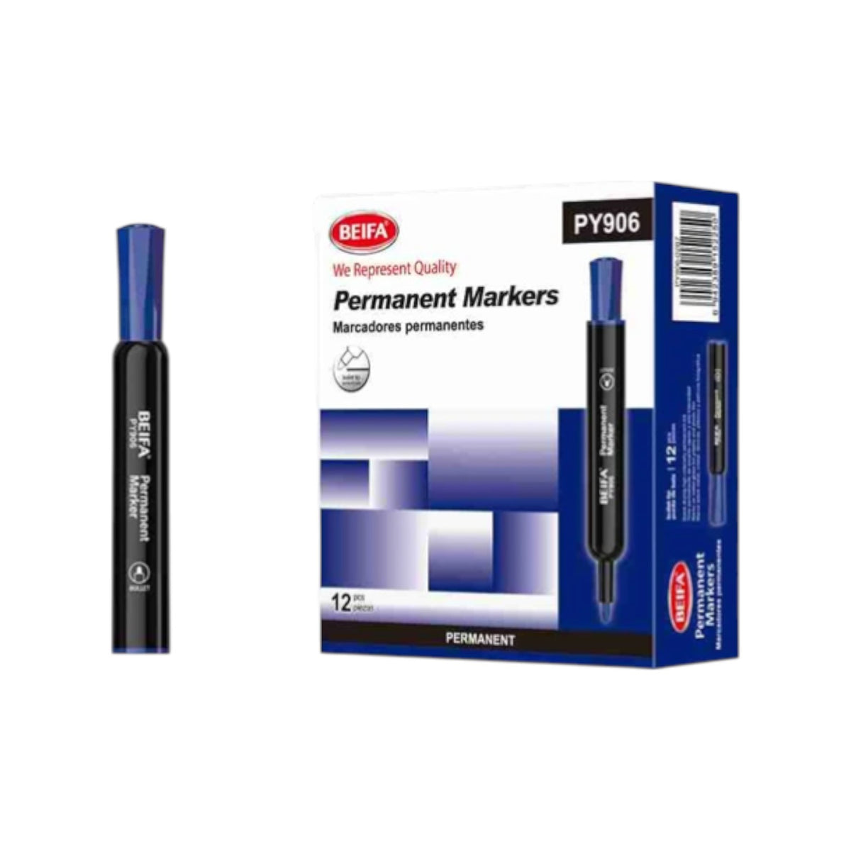Beifa Permanent Marker, Round Tip – PY906-02B7
