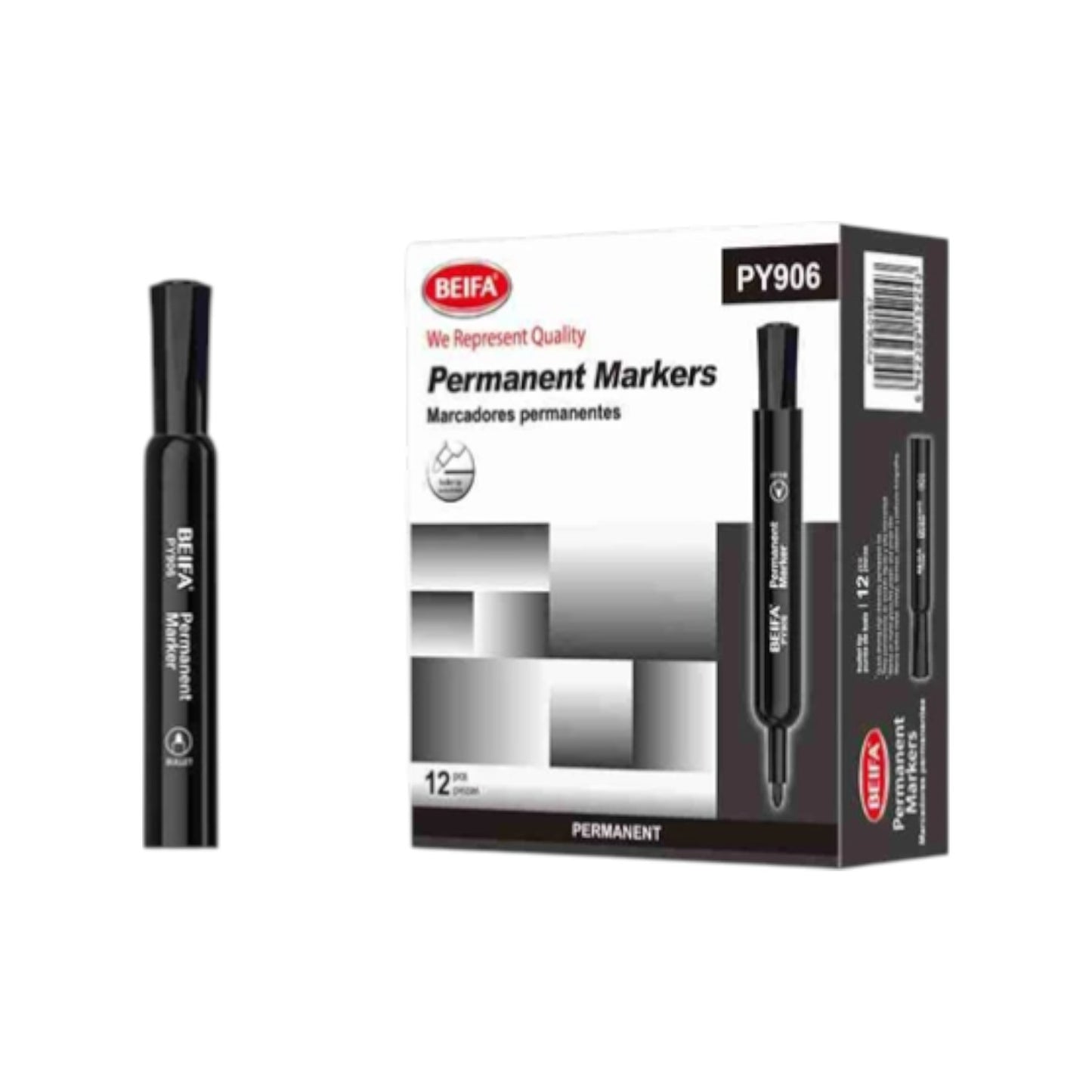 Beifa Permanent Marker, Round Tip – PY906-02B7