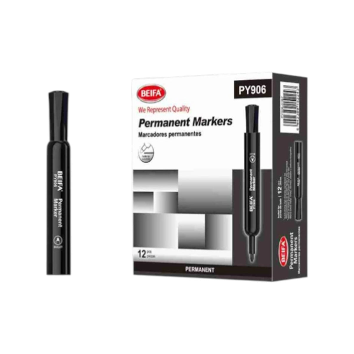 Beifa Permanent Marker, Round Tip – PY906-02B7