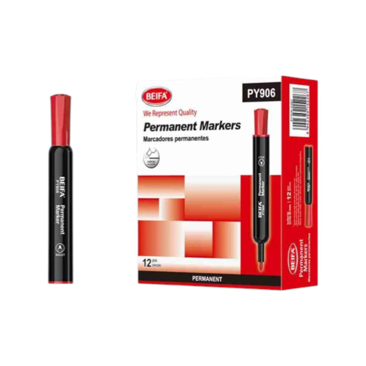 Beifa Permanent Marker, Round Tip – PY906-02B7