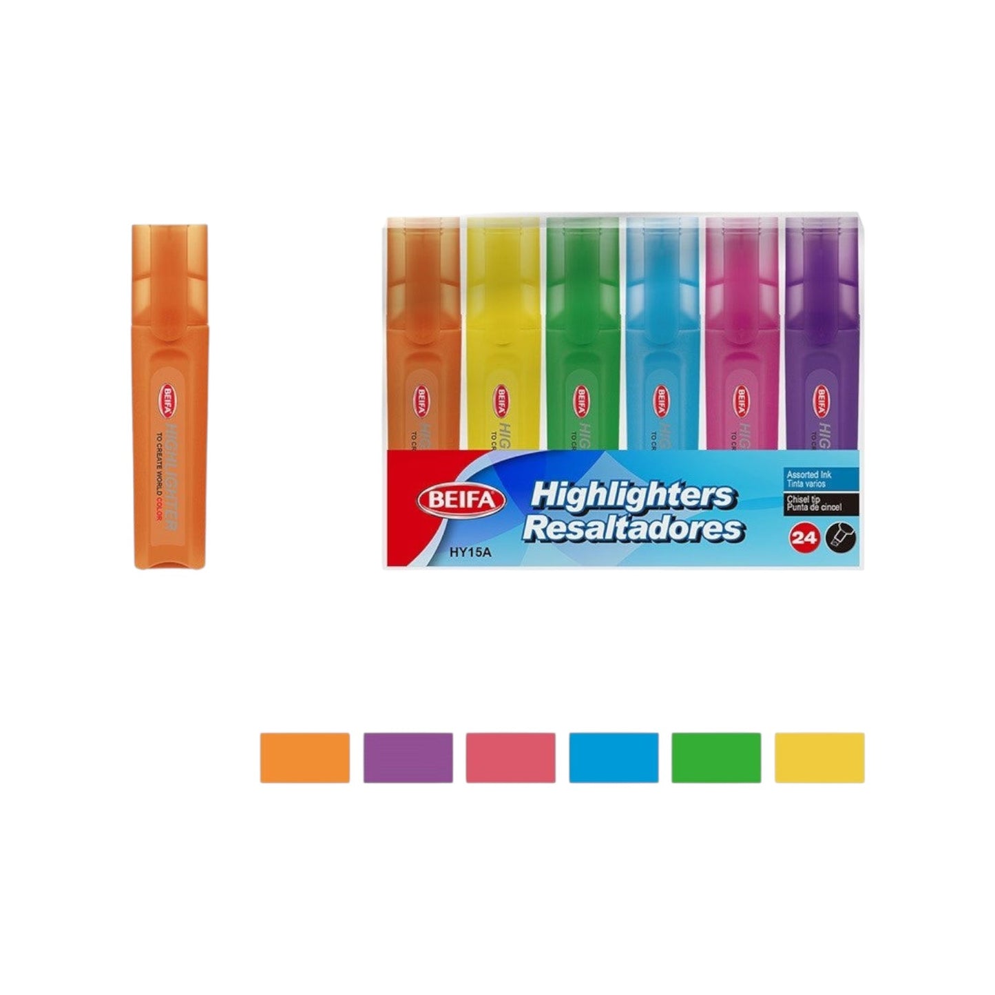 Beifa Fluorescent Chisel Pen – Model HY15A-24V1