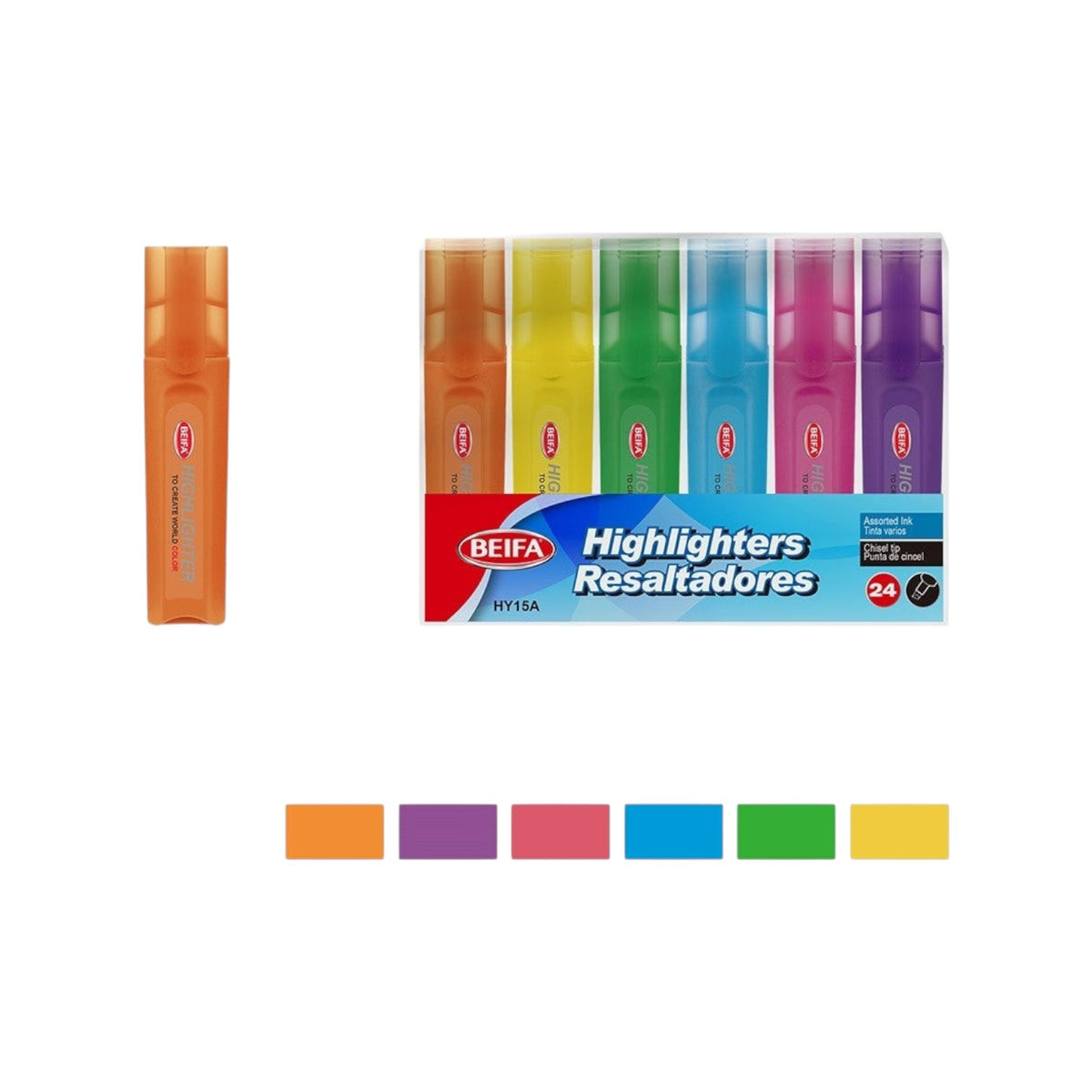 Beifa Fluorescent Chisel Pen – Model HY15A-24V1
