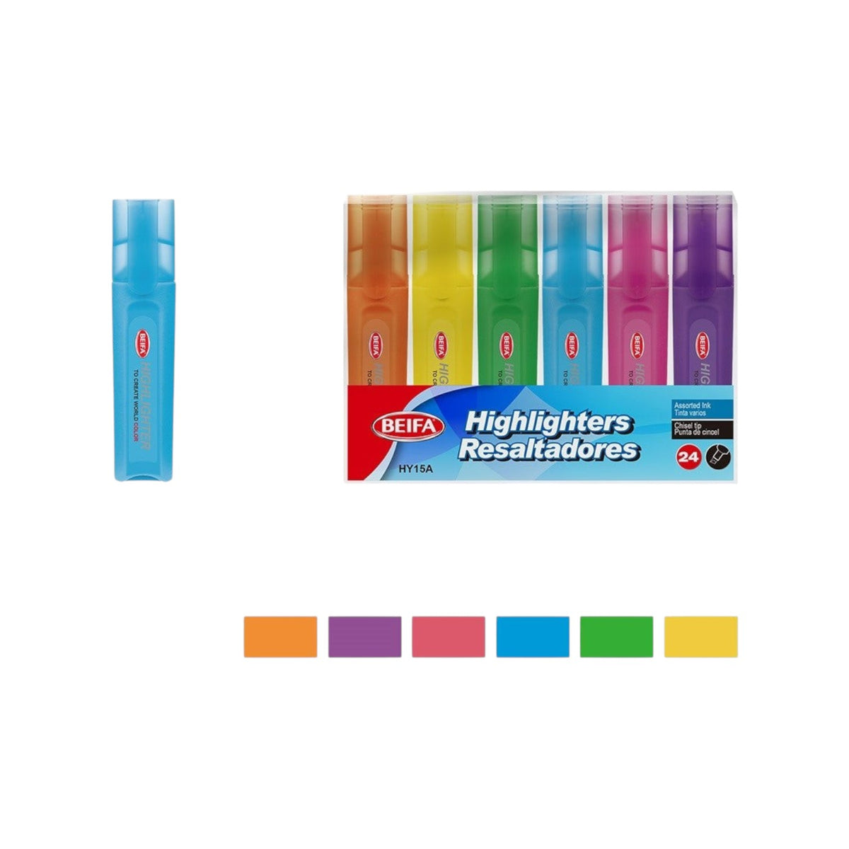 Beifa Fluorescent Chisel Pen – Model HY15A-24V1