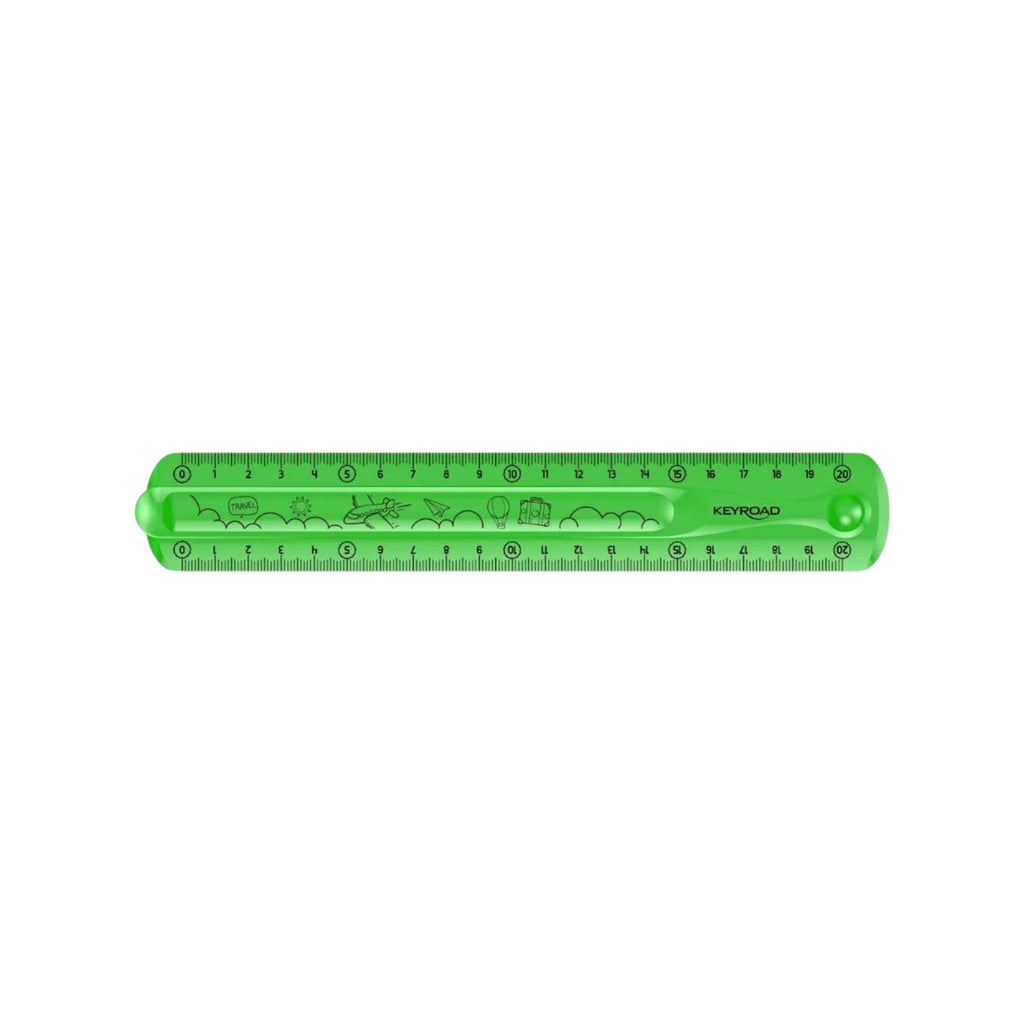 Keyroad Transparent Flexible Ruler 20 cm Assorted Colors Model KR971664