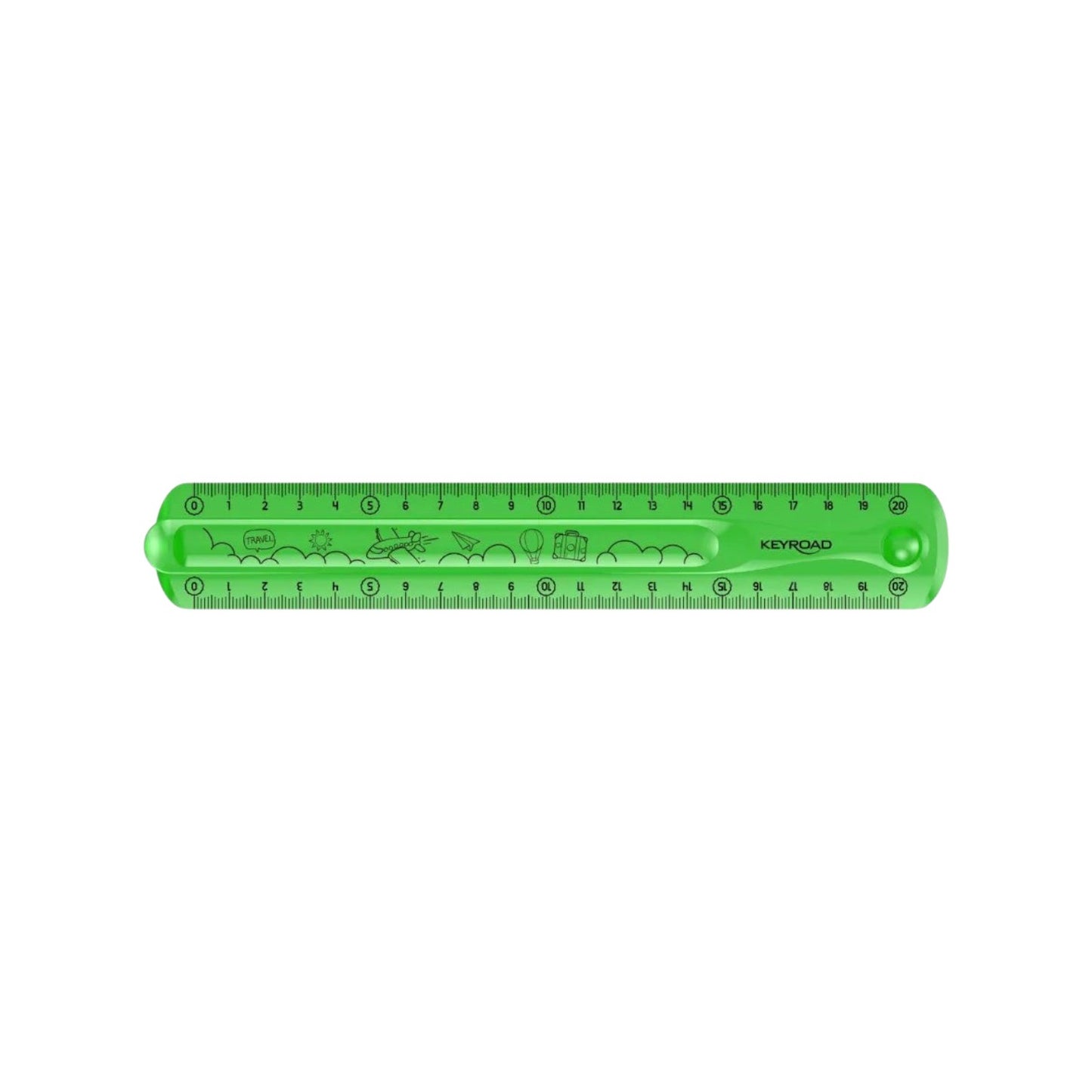 Keyroad Transparent Flexible Ruler 20 cm Assorted Colors Model KR971664
