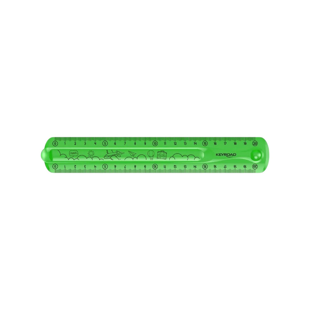 Keyroad Transparent Flexible Ruler 20 cm Assorted Colors Model KR971664