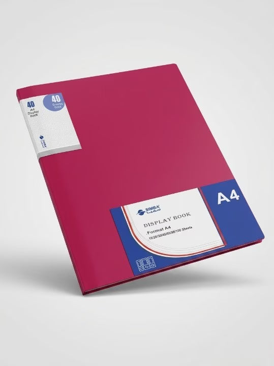 40 Pockets  Simba Document Holder Fuchsia A4 Model DB8514