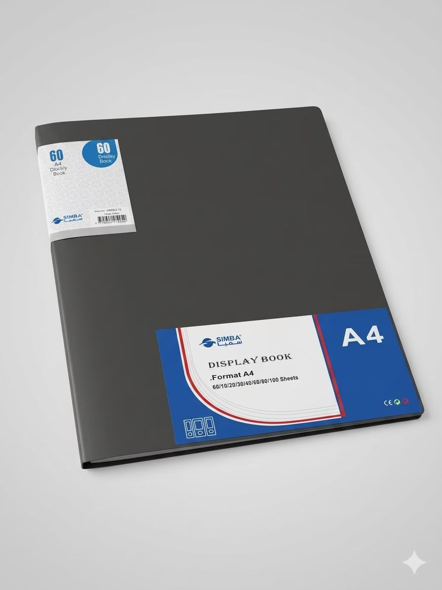 60 Pockets Simba Document Holder  Grey A4 Model DB8515