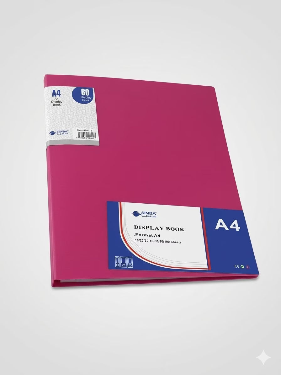 60 Pockets Simba Document Holder  Grey A4 Model DB8515