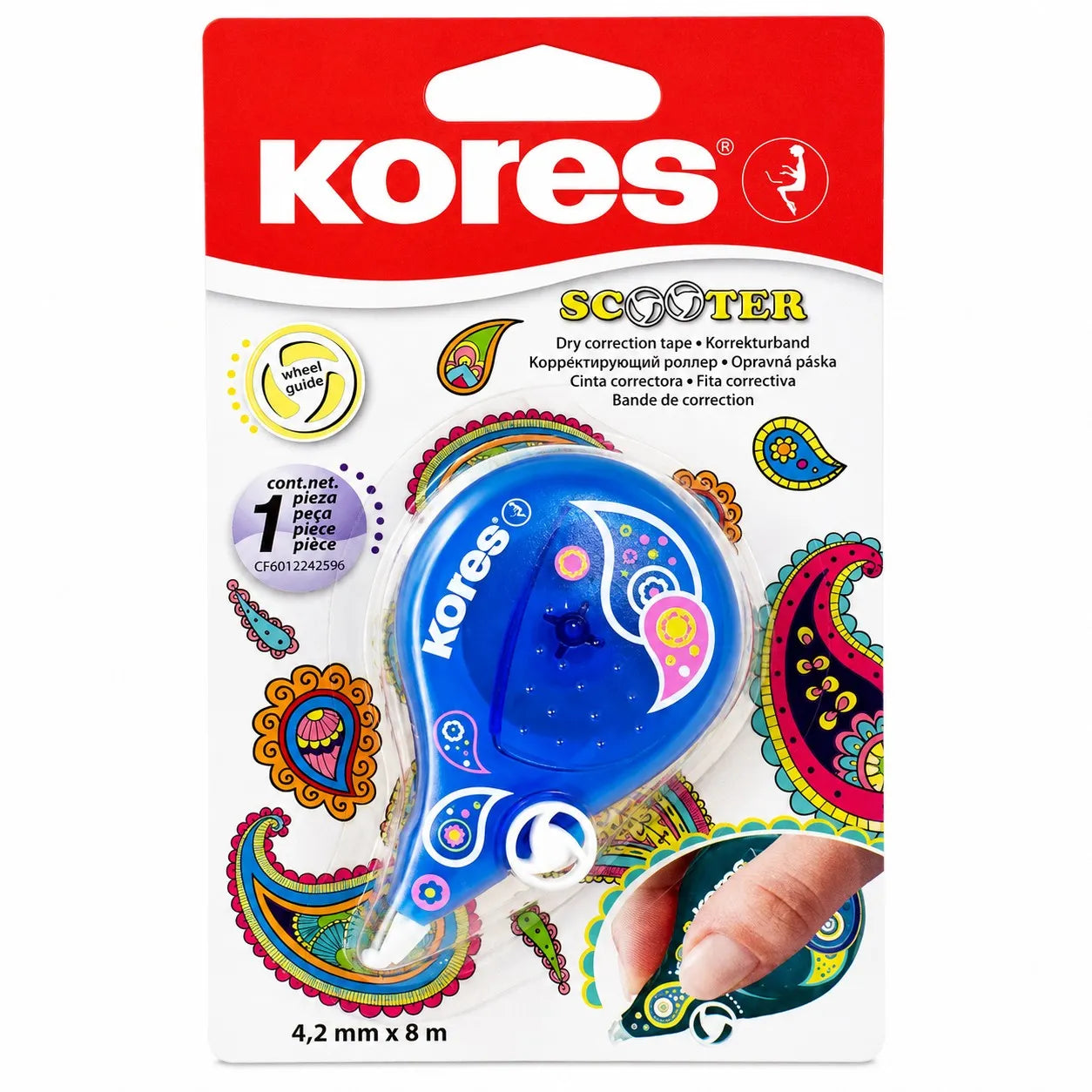 Kores Scooter Correction Tape 4.2 mm × 8 m