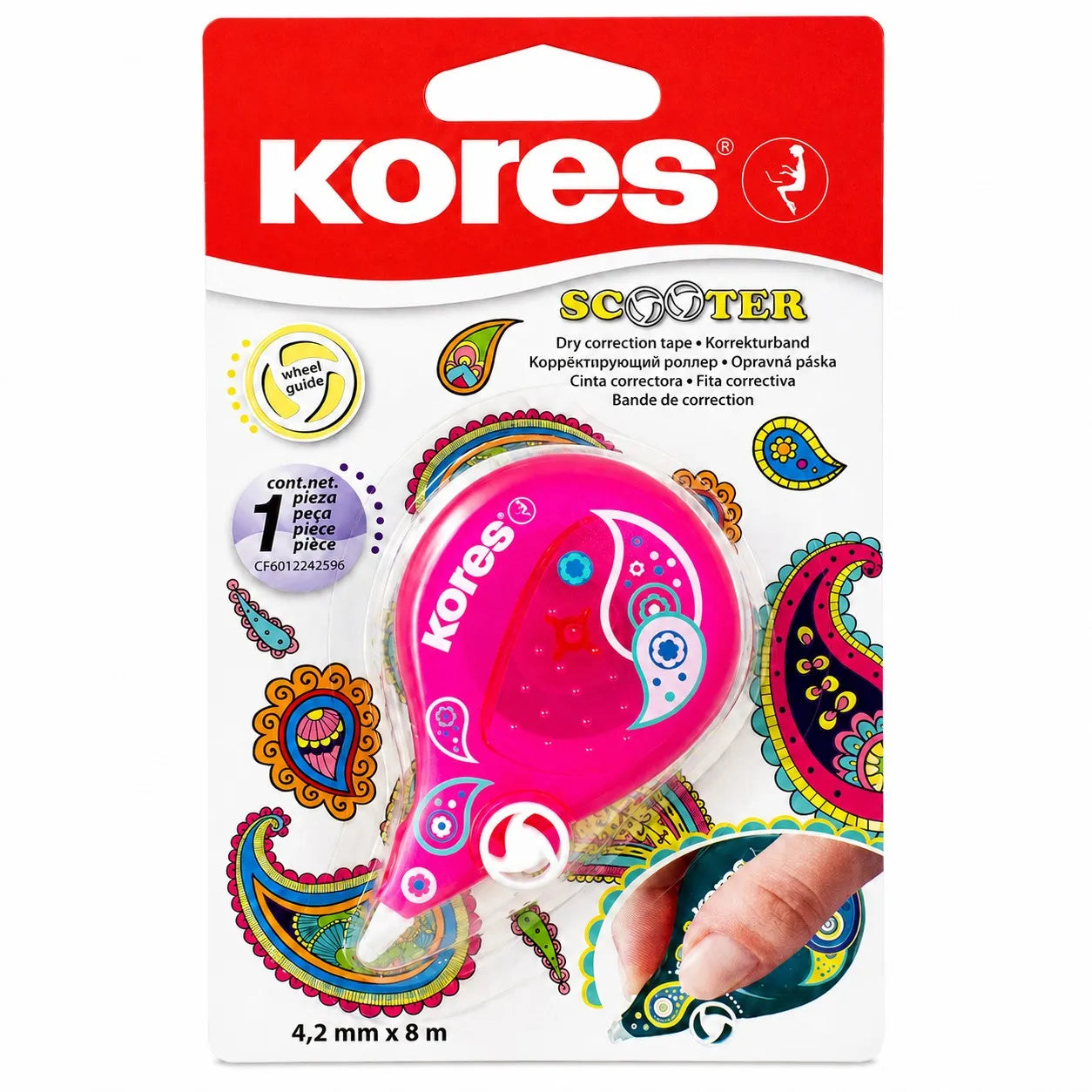 Kores Scooter Correction Tape 4.2 mm × 8 m