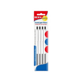 Elite Stationery House Beifa semi-gel pen set with 4 black ink pens featuring 0.7 mm tips in retail packaging