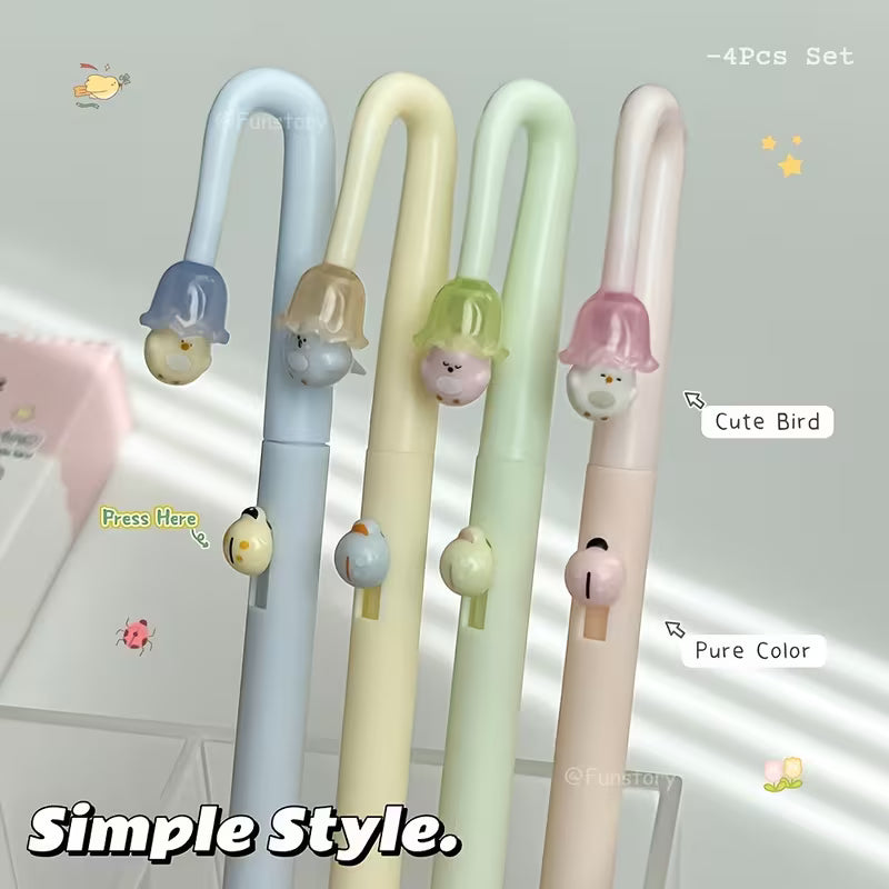 Magnetic Little Bird Gel Pen 0.5mm Black Quick-Dry - 1 Pen