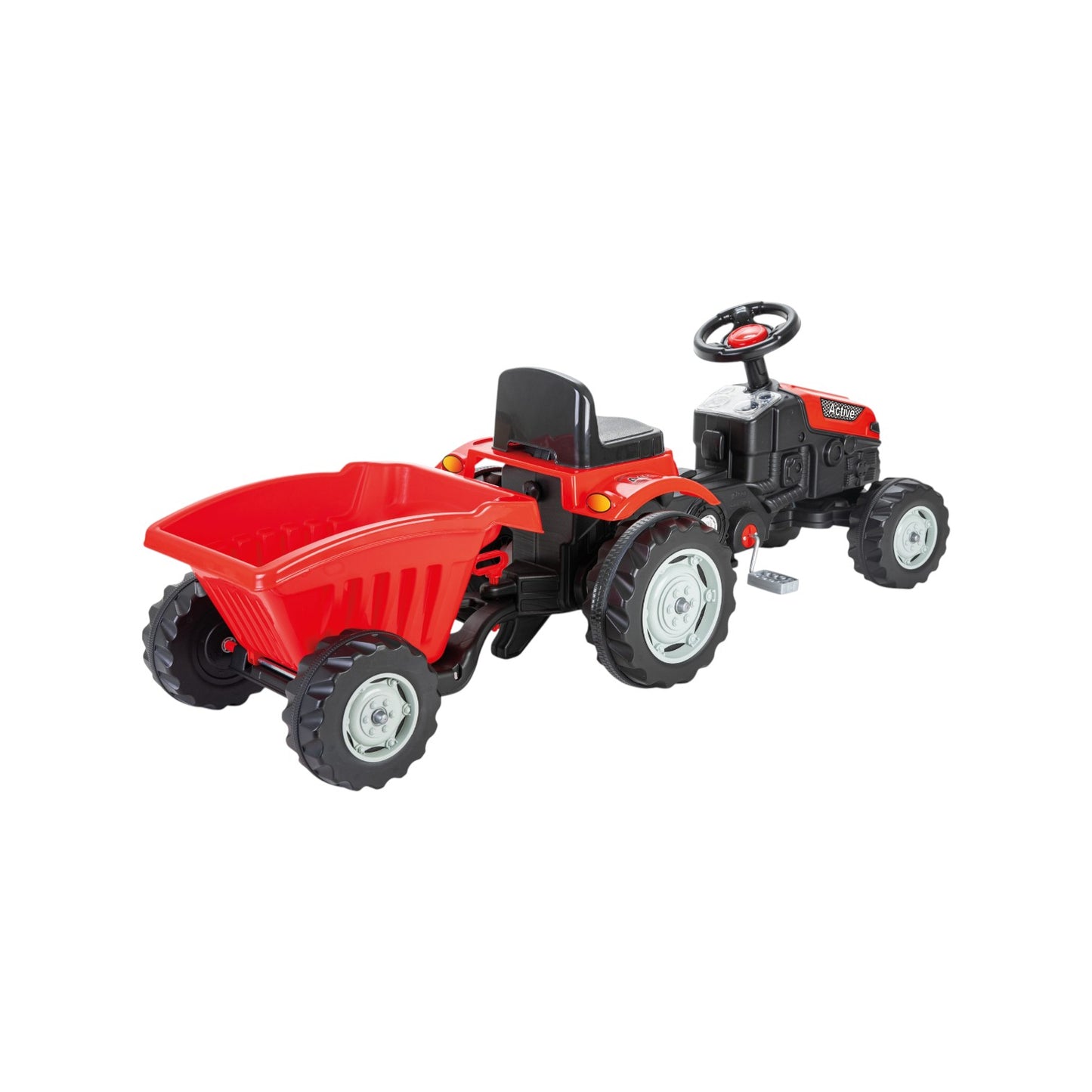 Active Pedal Operated Tractor with Trailer